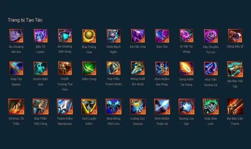 Trang bị cần thiết cho các chủ lực chơi đội hình