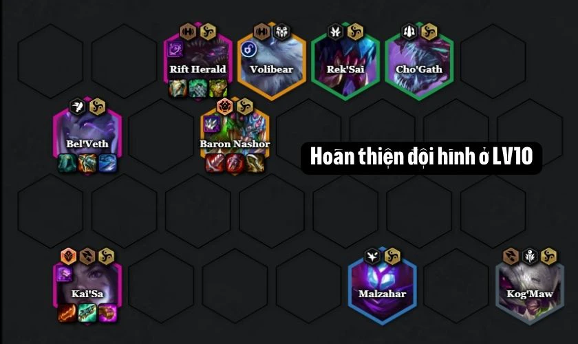 Cách chơi đội hình Hư Không ĐTCL mùa mới nhất - Cuối game