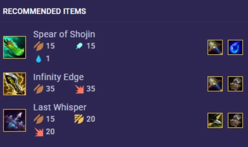 Trang bị cần thiết cho các chủ lực chơi đội hình Miss Fortune ĐTCL