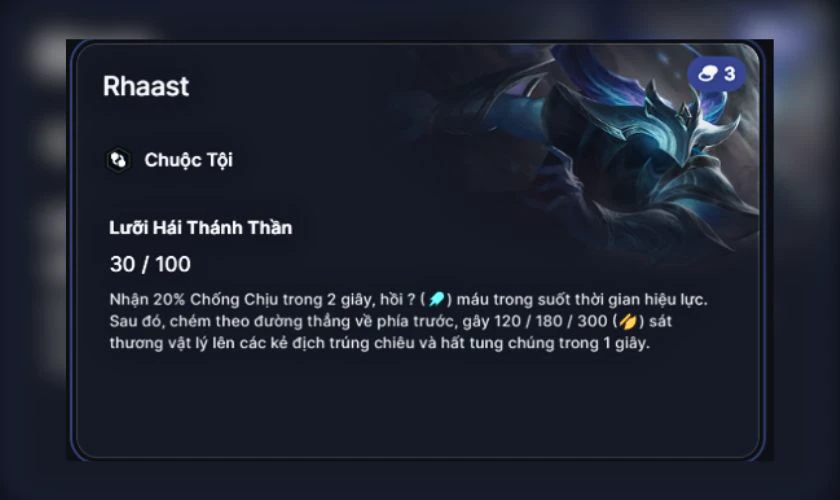 Rhaast trong DTCL mùa mới sở hữu tộc Chuộc Tội