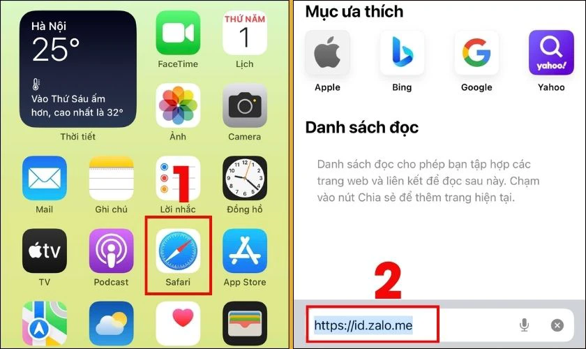 Cách dùng 2 Zalo trên iPhone bằng Safari