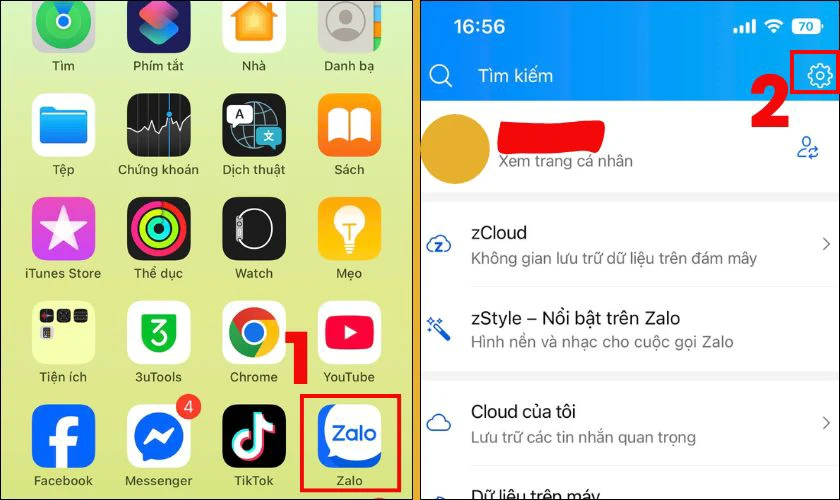 Cách dùng 2 Zalo trên iPhone bằng tính năng chuyển đổi