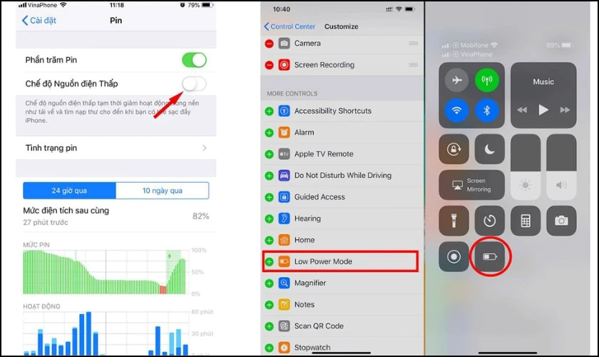 Bật chế độ tiết kiệm pin khi sử dụng iPhone