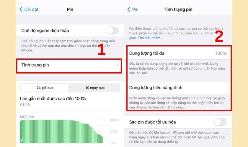 Kiểm tra dung lượng pin iPhone 13 Pro Max như thế nào