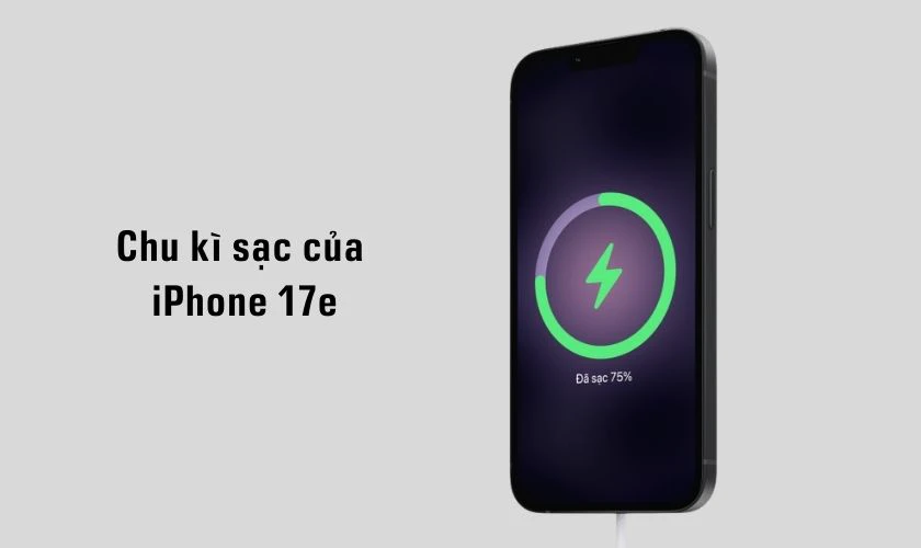Chu kì sạc của iPhone 17e là bao nhiêu?