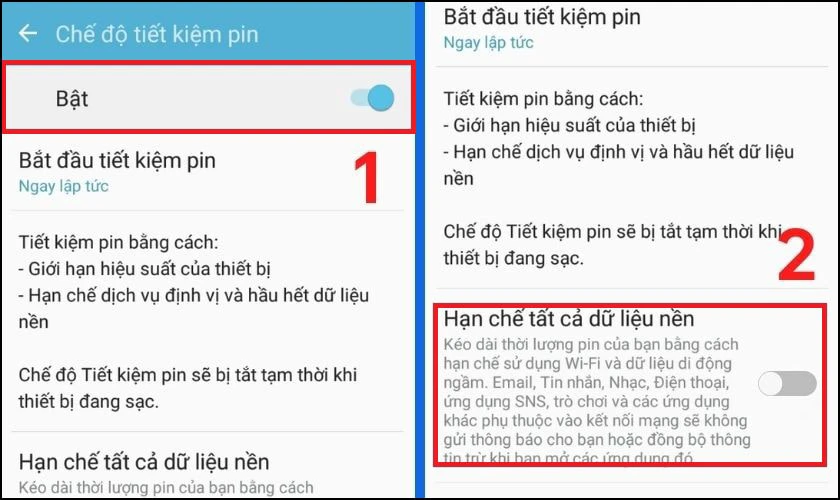 Cách tiết kiệm pin cho Samsung J5