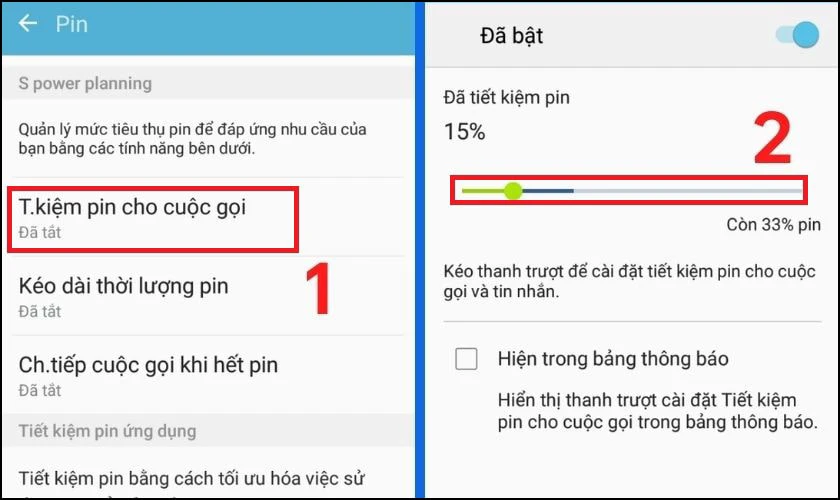 Quản lý mức tiêu thụ pin bằng S Power Planning