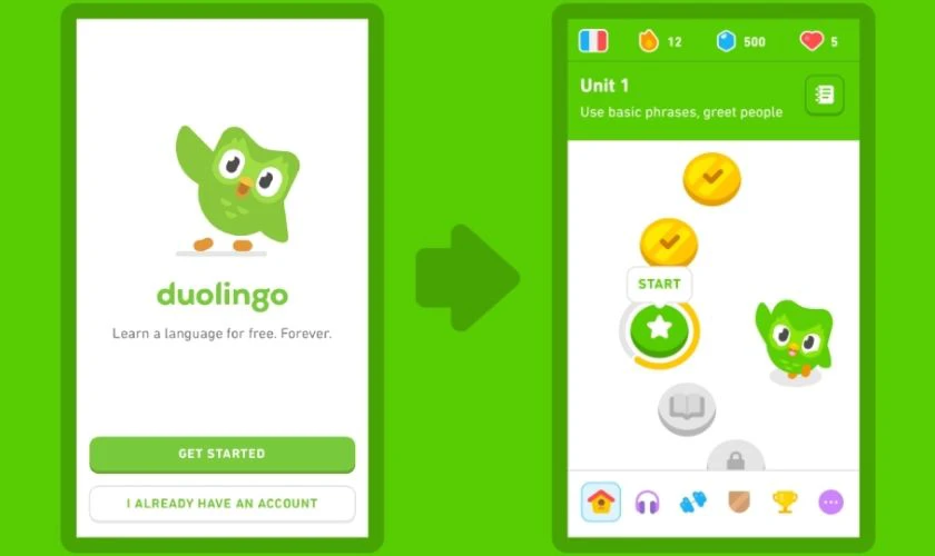 Cách học tiếng anh Duolingo trên máy tính