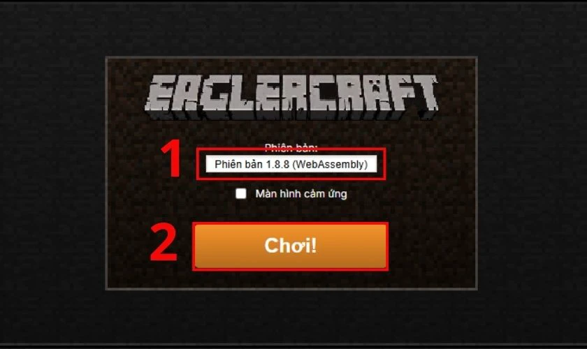 Cách chơi Eaglercraft.com chi tiết