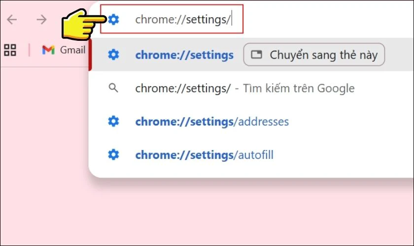 Vào mục Cài đặt của trình duyệt Chrome