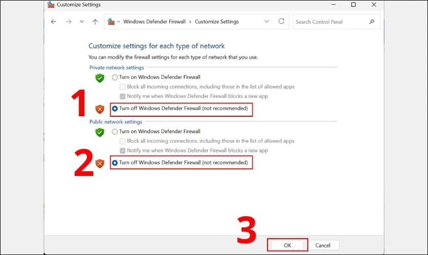 Kiểm tra diệt virus và tường lửa để sửa lỗi ERR_CONNECTION_REFUSED
