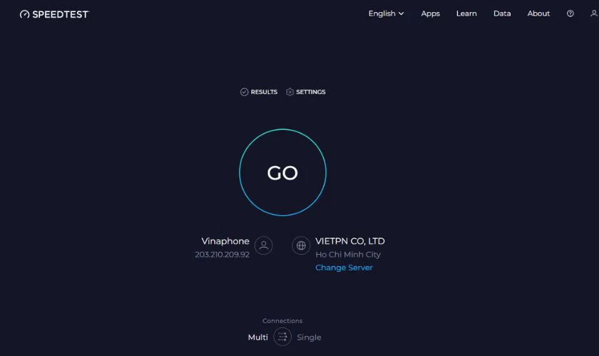 Kiểm tra tốc độ internet
