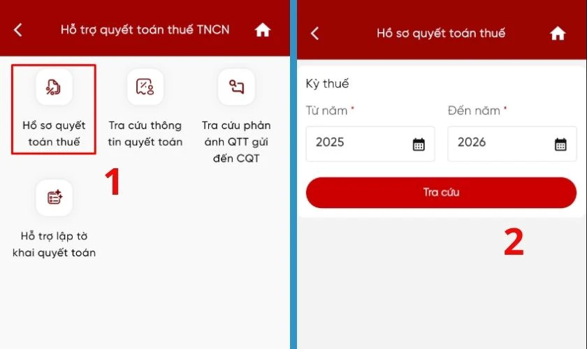 Cách tra cứu trạng thái yêu cầu hoàn thuế trên eTax Mobile