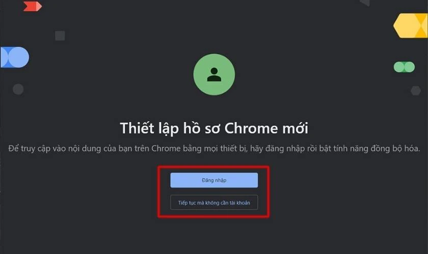 Tiếp tục mà không cần tài khoản