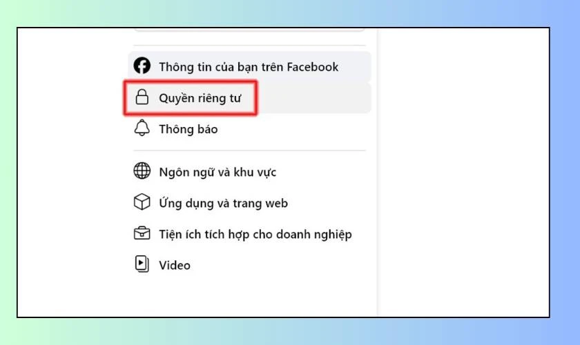 Quyền riêng tư