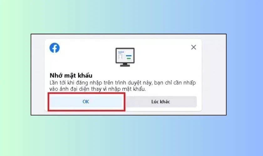 Đăng nhập Facebook trên máy tính bằng hình đại diện