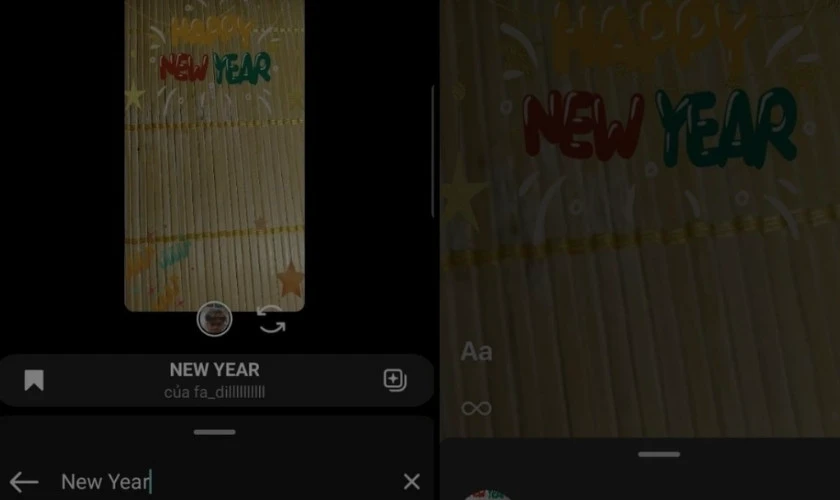 Filter New Year trên Instagram