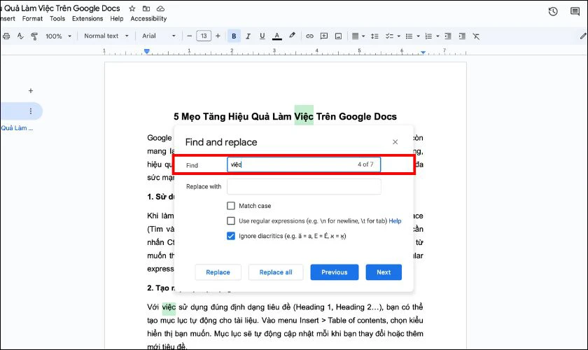 Điền thông tin các trường