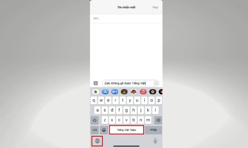Cách xử lý lỗi Zalo không gõ được tiếng Việt trên iPhone