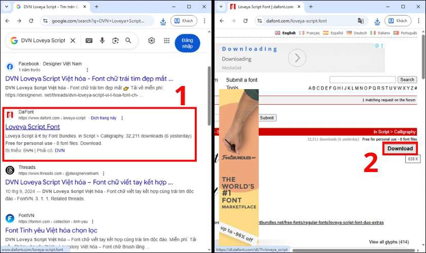 Cách tải và sử dụng Font chữ 20/10 mới