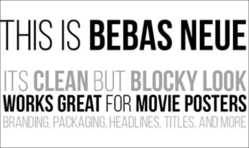 Bebas Neue + Roboto
