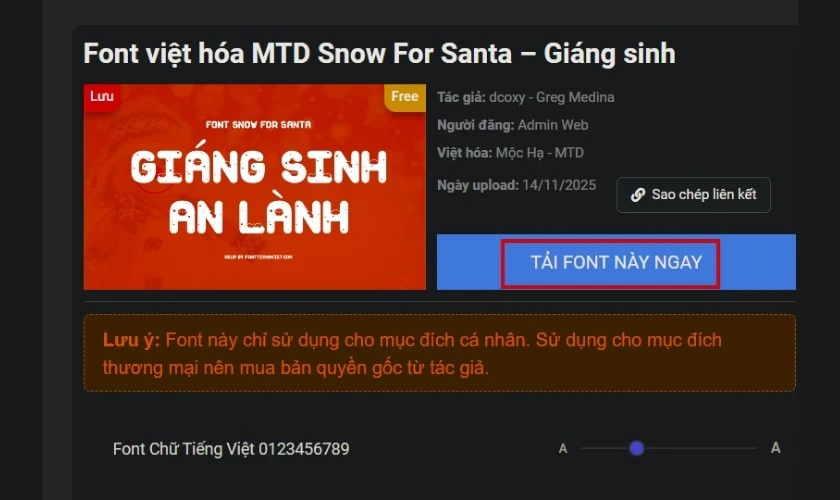 Cách tải và sử dụng font chữ Giáng sinh đơn giản