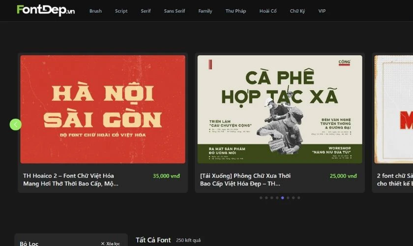 Fontdep.vn là trang web chia sẻ bộ sưu tập font chữ Việt hóa đa dạng