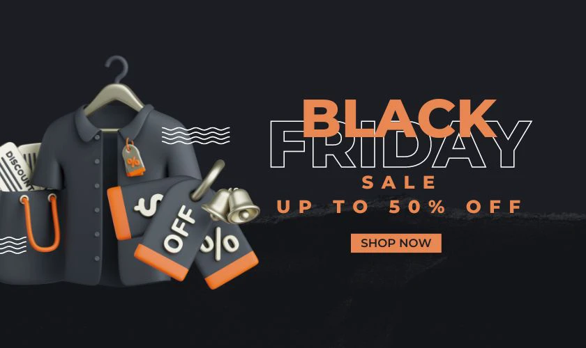 Hình ảnh sale Black Friday phong cách sang trọng