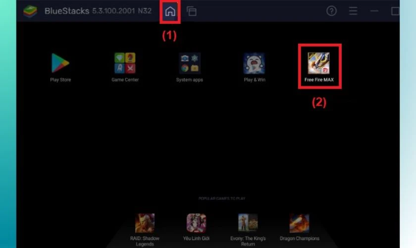 Mở game và thiết lập ban đầu