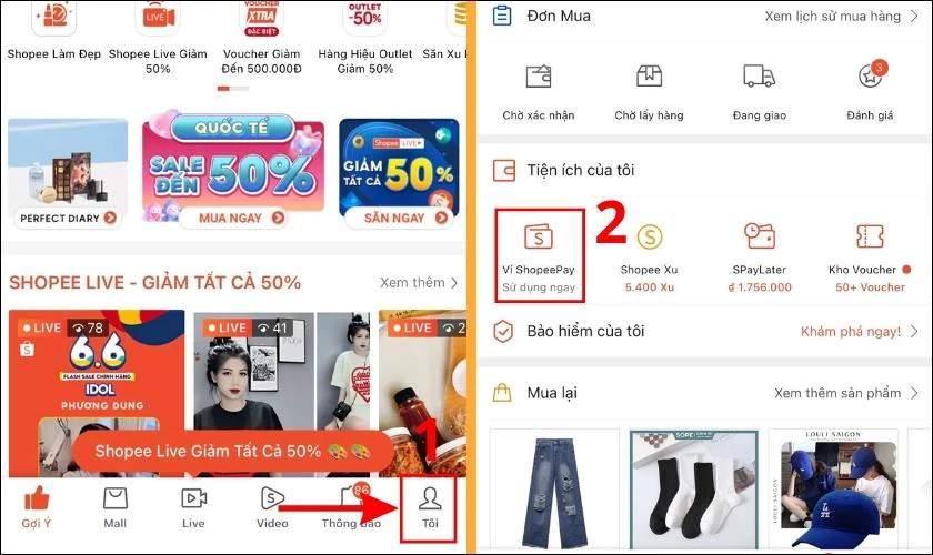 Cách liên kết ví ShopeePay không cần thẻ ngân hàng