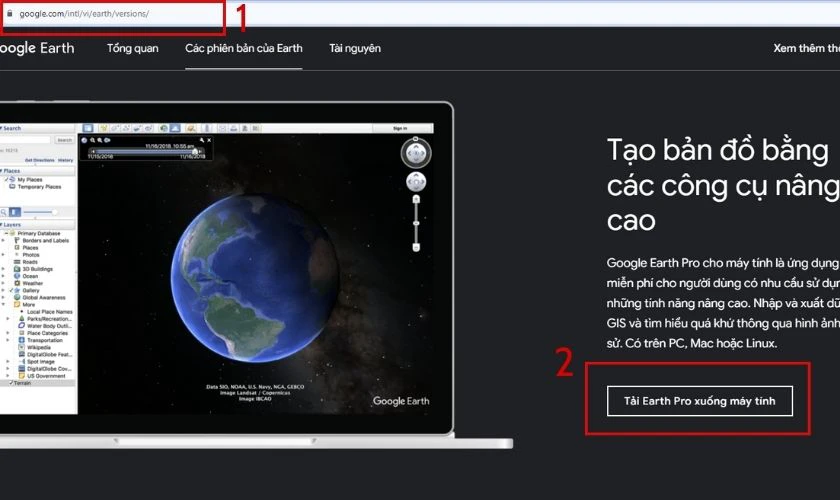 Cách tải Google Earth Pro về máy tính miễn phí
