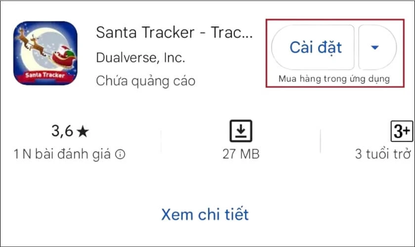 Nhấn Cài đặt và chờ hoàn tất