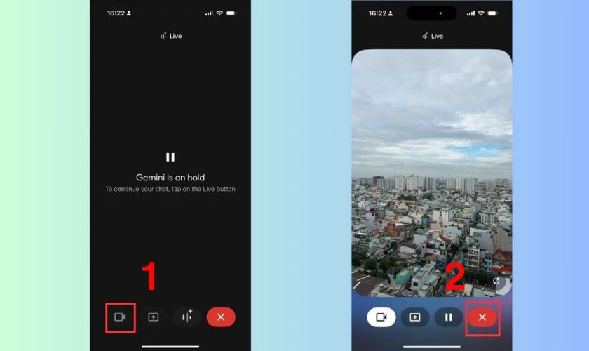 Nhấn biểu tượng camera để gửi hình ảnh hoặc quay video