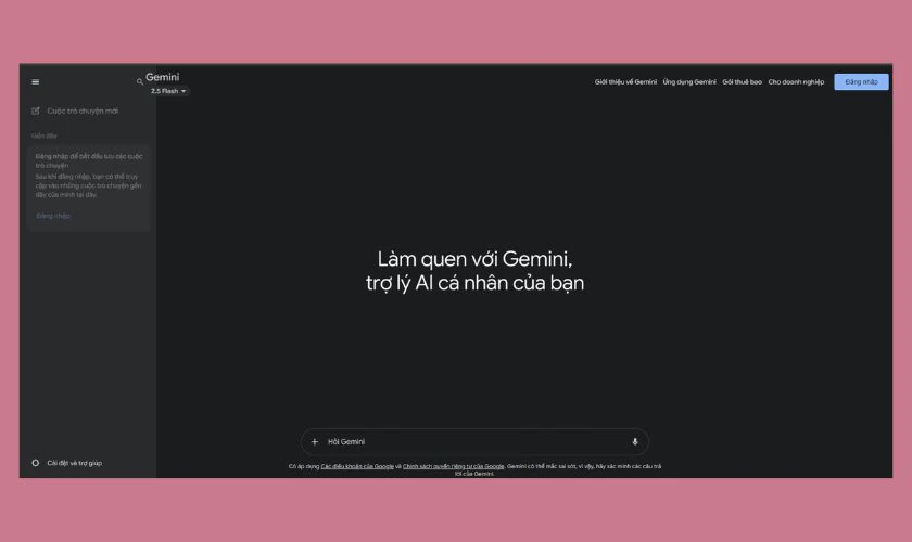 Truy cập Gemini App trên điện thoại hoặc máy tính