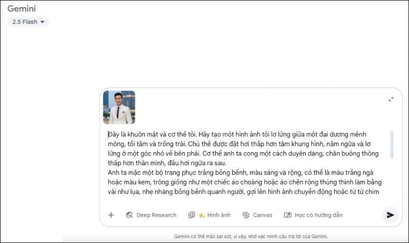 Cách ghép ảnh dưới nước trend Lội ngược dòng bằng Gemini