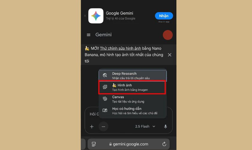 Cách ghép ảnh sinh nhật trên Gemini