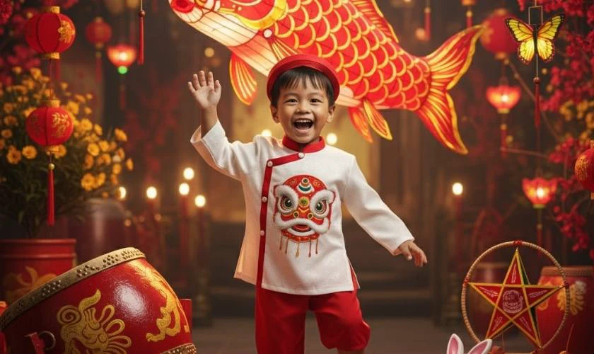 Ghép ảnh Trung thu cho bé