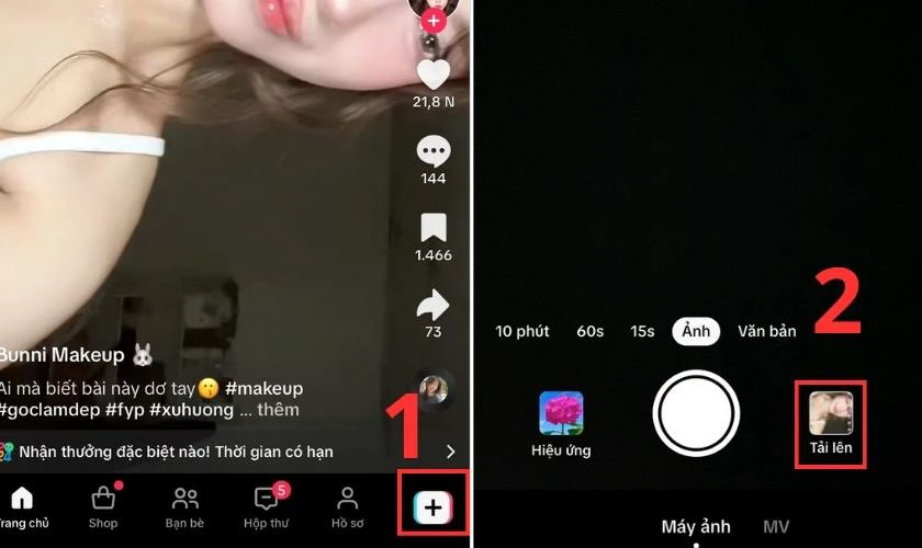 Cách ghép video trên iPhone bằng Tiktok
