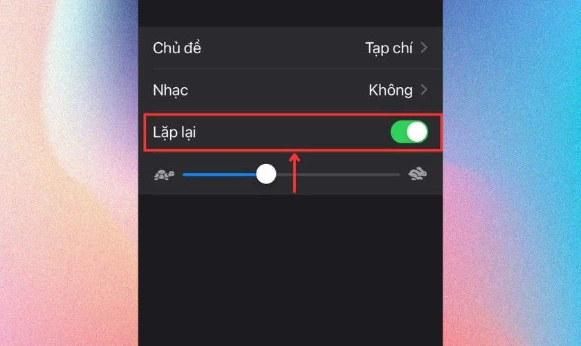 Tùy chọn lặp lại để ghép video trên iPhone