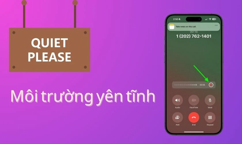 Lưu ý khi ghi âm cuộc gọi iOS 26