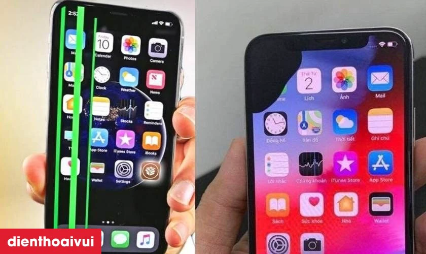 Màn hình điện thoại iPhone 11 Pro bị chảy mực