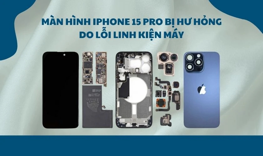 Màn hình iPhone 15 Pro bị hư hỏng do lỗi linh kiện máy