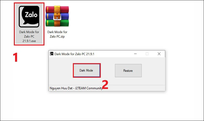 Đổi giao diện Zalo thành màu đen trên máy tính bước 3