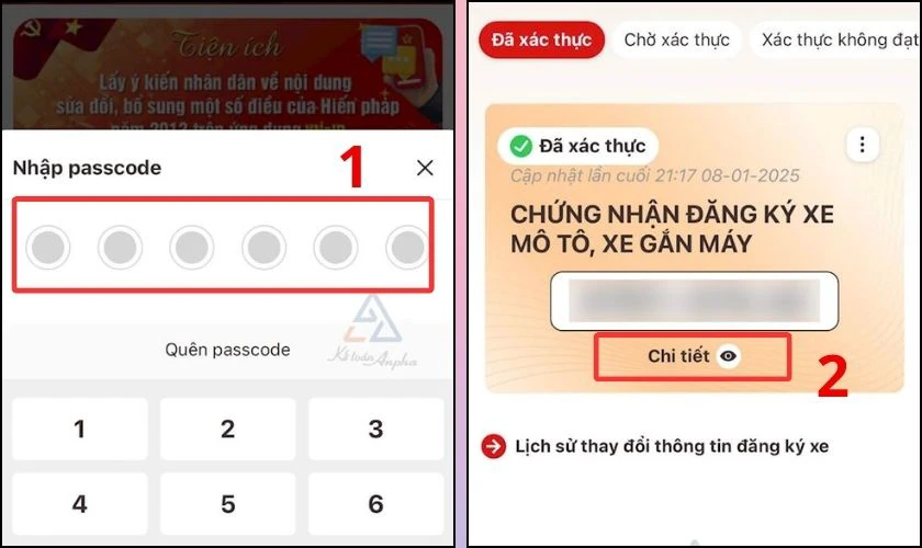 Cách xem giấy chứng nhận đăng ký xe trên VNeID