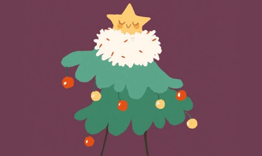 Ảnh GIF Giáng Sinh có cây thông Noel 