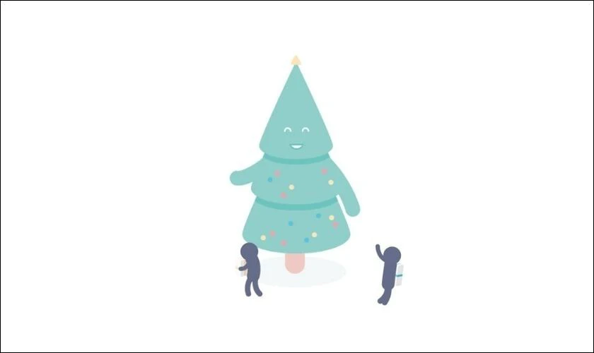 Ảnh GIF Giáng Sinh có cây thông Noel 