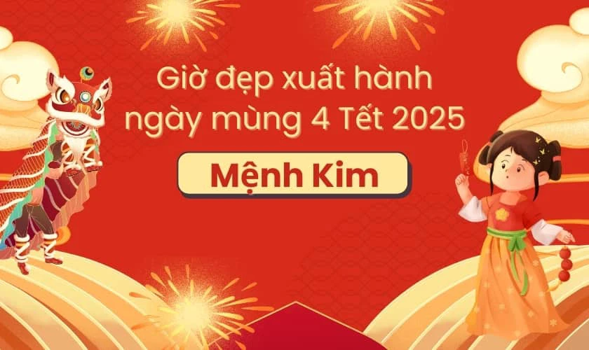 Giờ đẹp xuất hành ngày mùng 4 Tết 2025 theo Mệnh