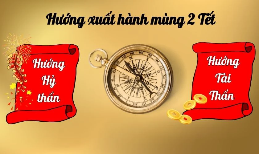 Hướng Hỷ thần và Tài Thần mùng 2 Tết 2026 Bính Ngọ
