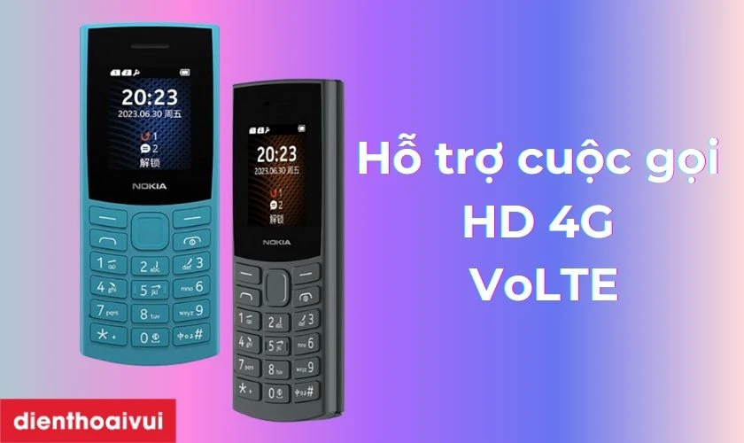 Hỗ trợ cuộc gọi HD 4G VoLTE chất lượng cao