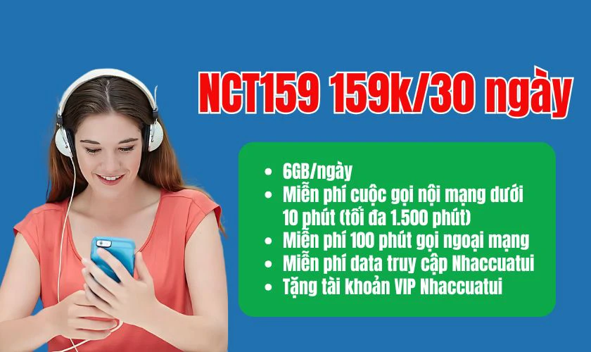 Gói NCT159 có miễn phí gọi nội mạng dưới 10 phút